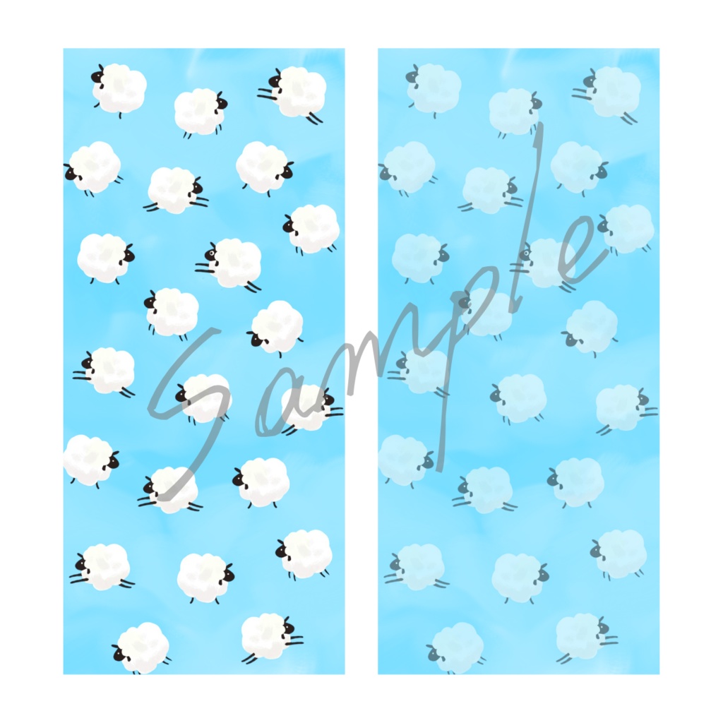 【スマホ壁紙】羊がいっぱい 〜A lot of sheep〜