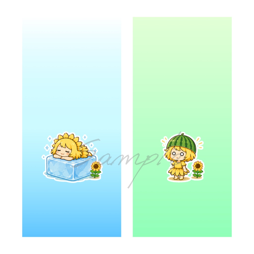 【スマホ壁紙】向日葵の妖精 夏本番!!|6枚セット