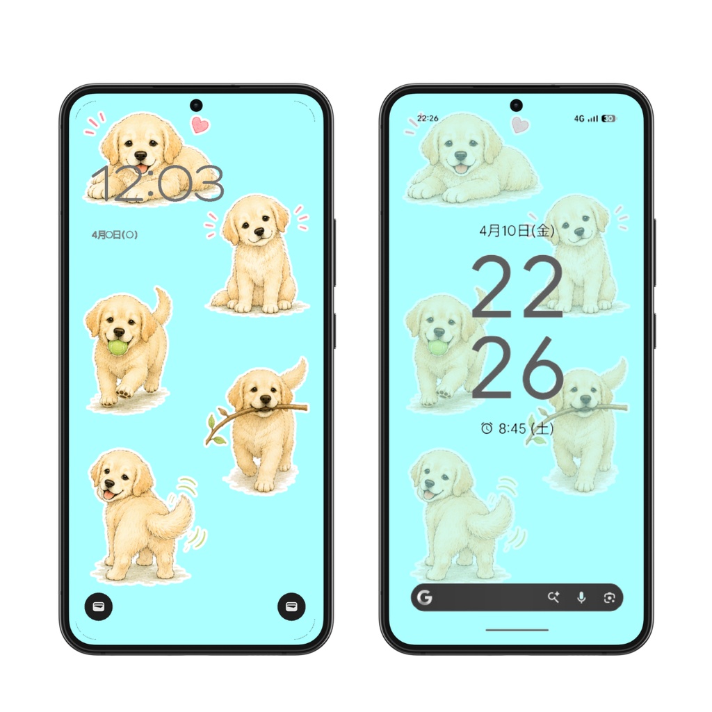 【スマホ壁紙】毎日使える!子犬なゴールデンレトリバー