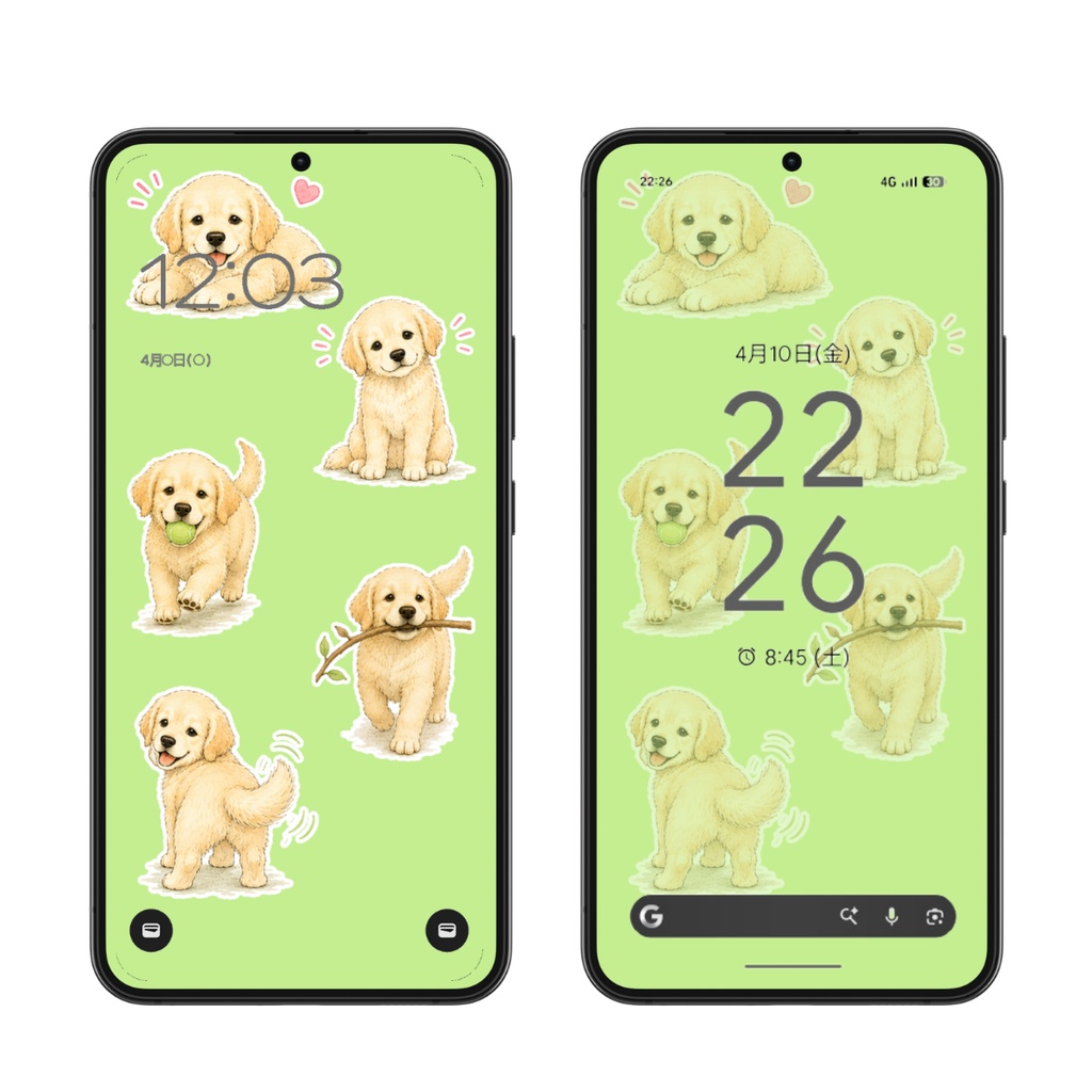 【スマホ壁紙】毎日使える!子犬なゴールデンレトリバー