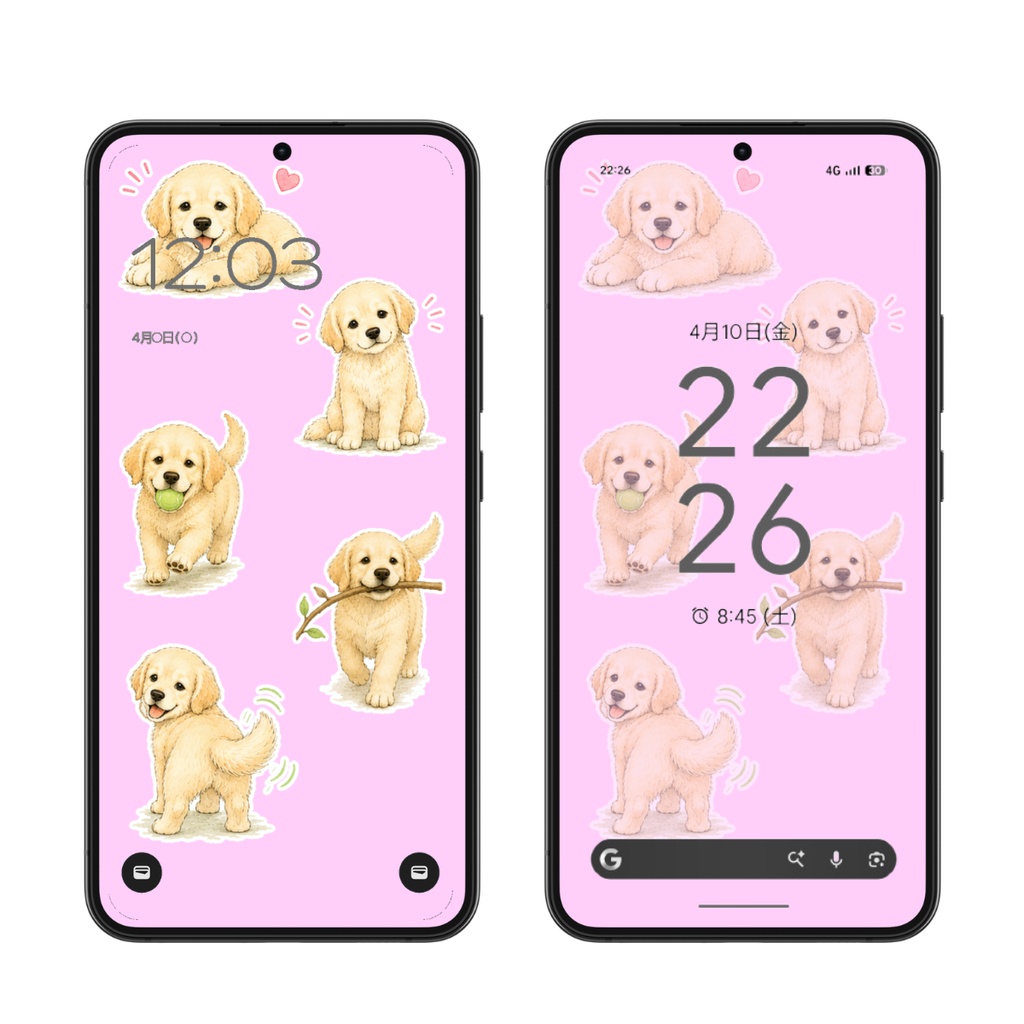 【スマホ壁紙】毎日使える!子犬なゴールデンレトリバー
