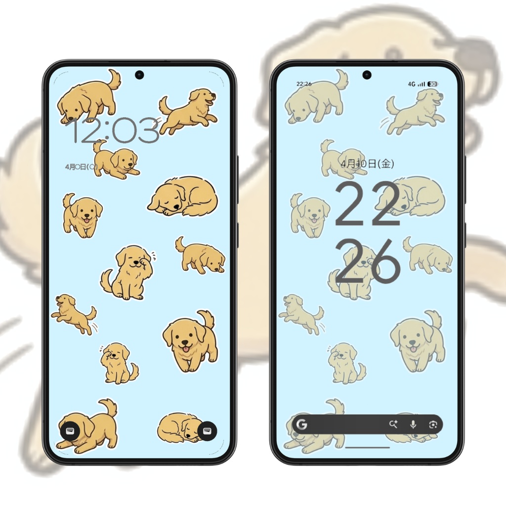 【スマホ壁紙】ゴールデンレトリバー|6枚セット