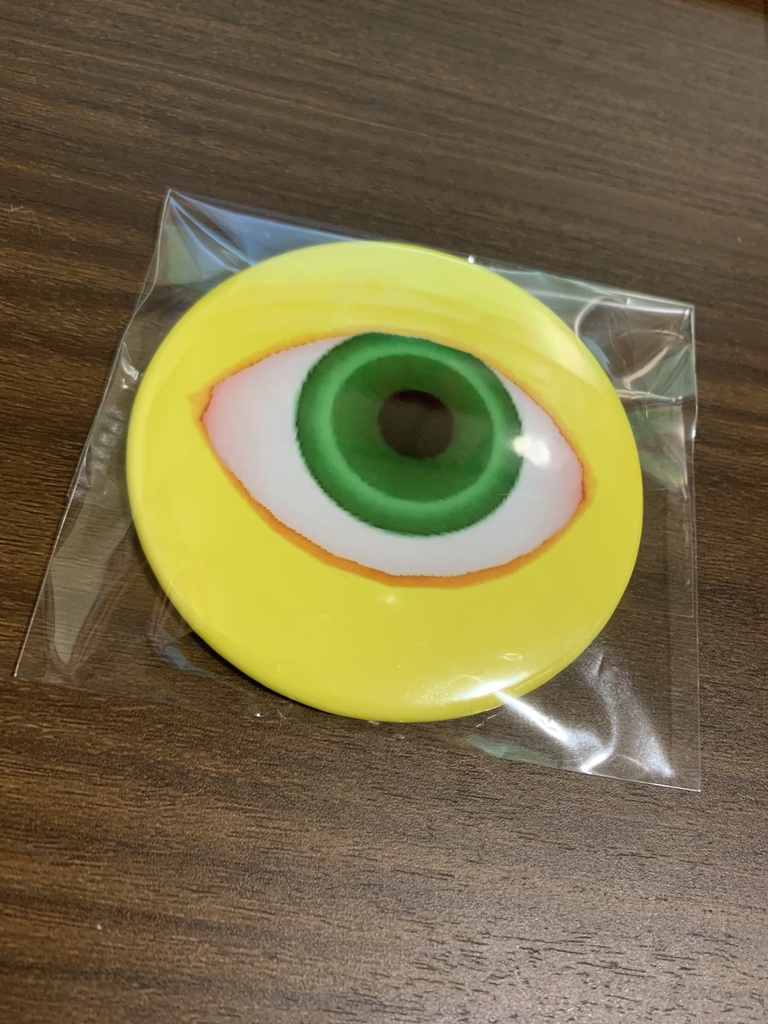 76mm目玉部缶バッジ