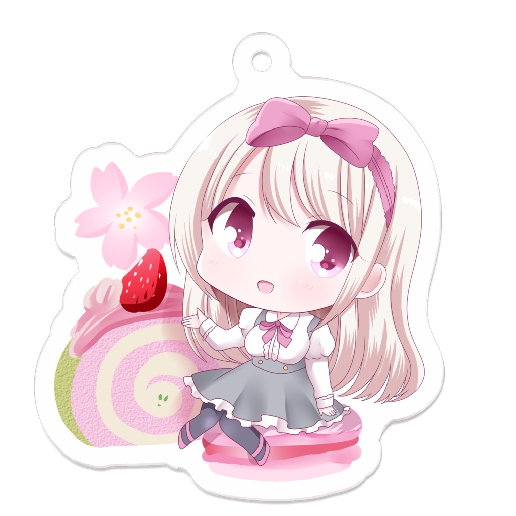 ましろちゃん桜アクリルキーホルダー