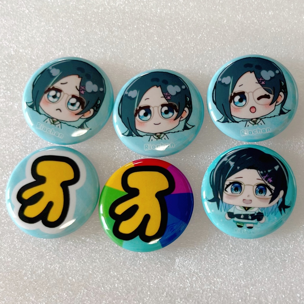 【りあちゃんグッズvol.1 】ミニ缶バッジ3種