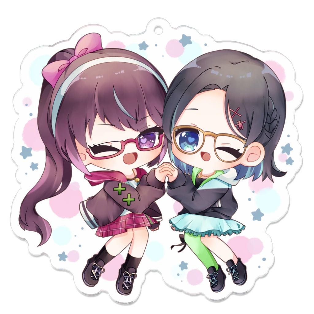 【ちぃりあ2022グッズ】背景ありアクリルキーホルダー3種