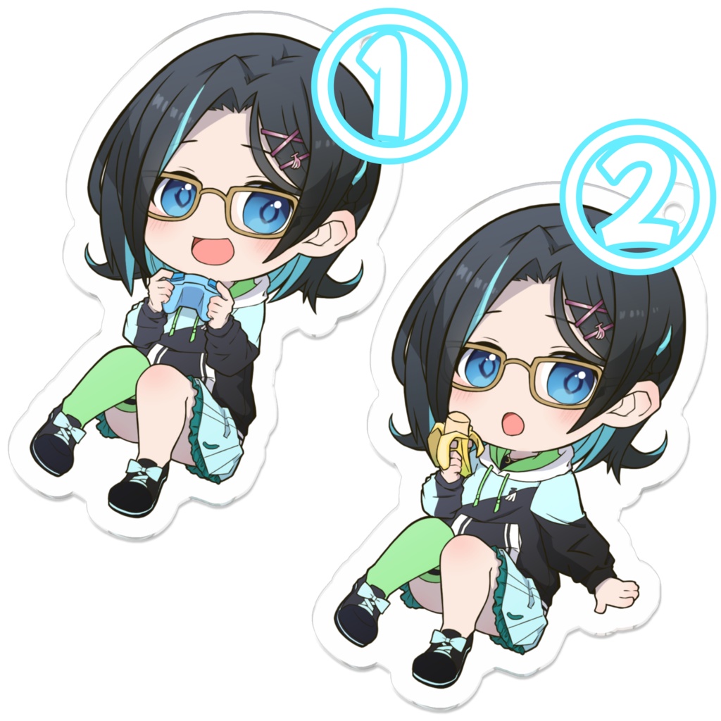 【りあちゃんグッズvol.2】アクキー(アクリルキーホルダー)2種