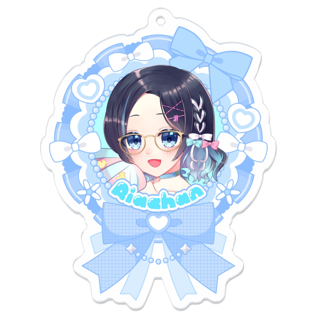 【りあちゃんVtuber2周年記念グッズ】ロゼットアクリルキーホルダー