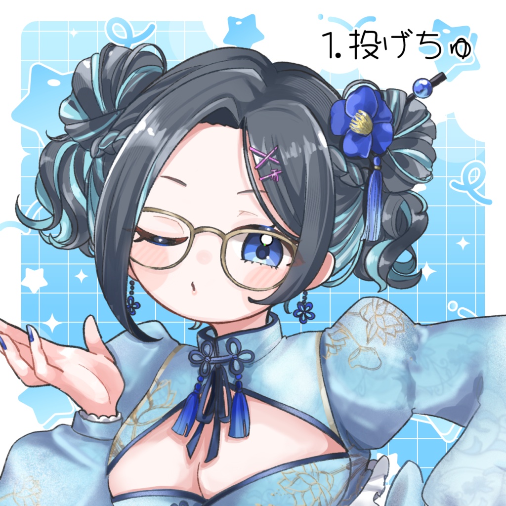 【りあちゃんVtuber4周年記念グッズ】☆Tシャツ 2種(チャイナ服)☆手書きメッセージ画像付き☆