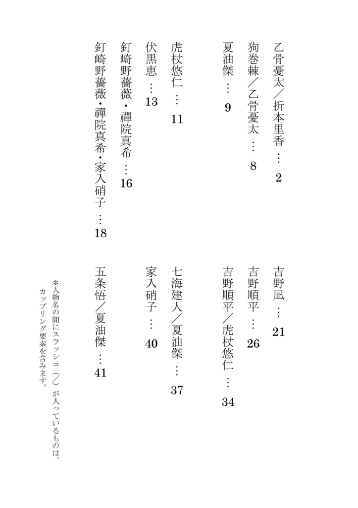 【オールキャラ】すべての愛する人たちへ