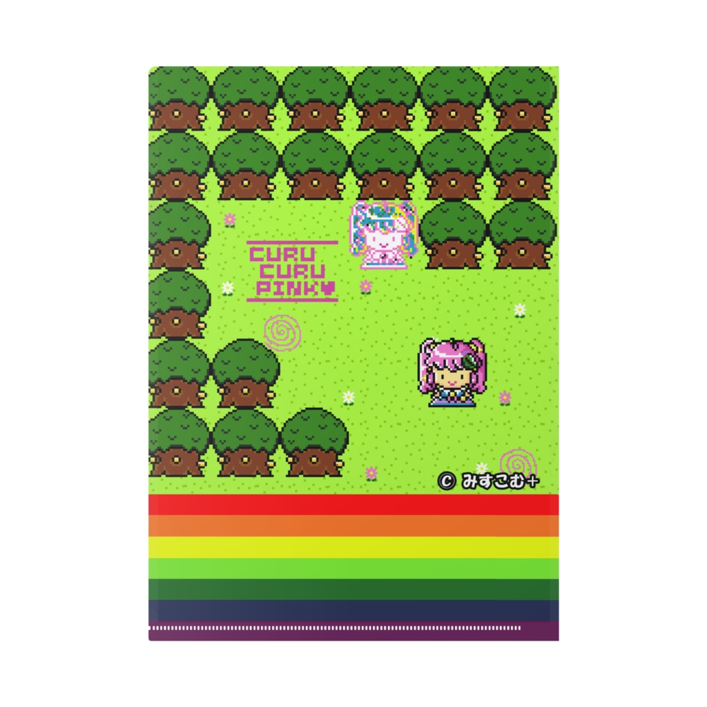 くるピン ドット クリアファイル (草原)