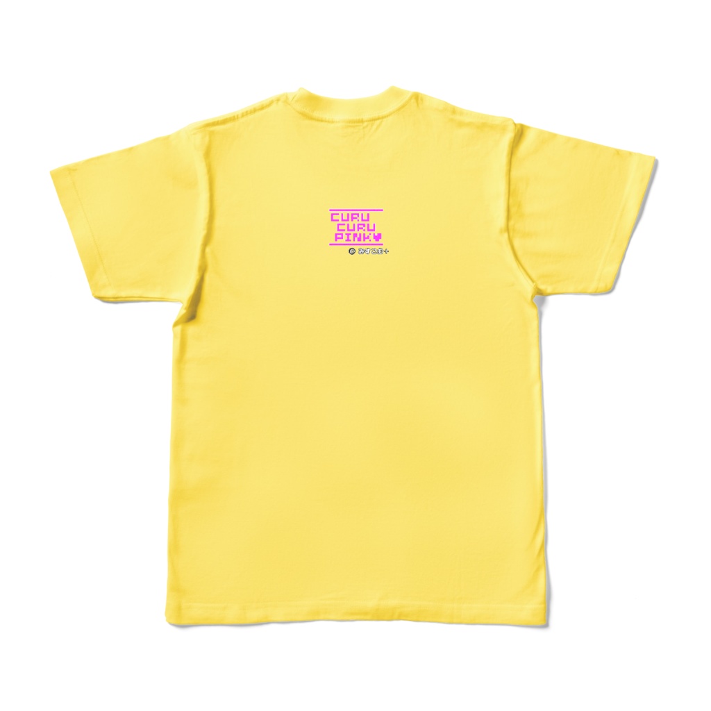 くるピンドット Tシャツ(カラーイラスト)イエロー