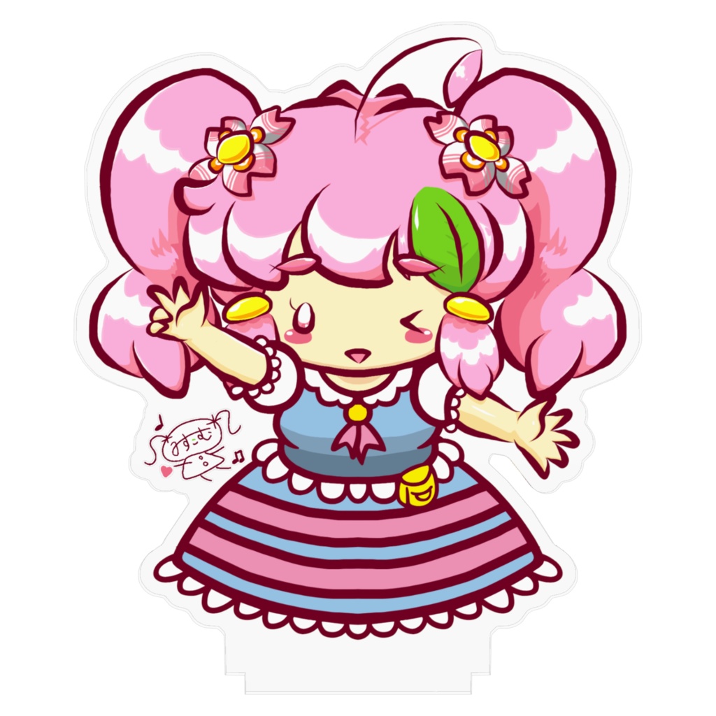 neoシリーズ くるくるピンク(私服) アクリルフィギュア 100×100mm