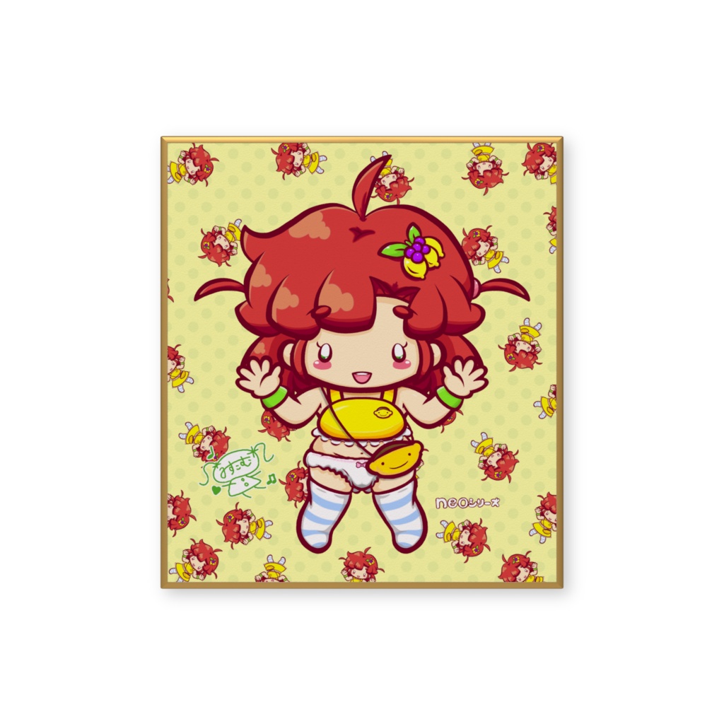neoシリーズ しましまレモンちゃん ミニ色紙