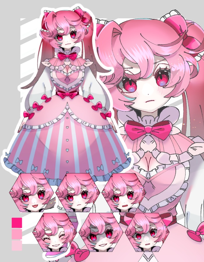 立ち絵】ロリータ風女の子【表情差分8種類】 - Pareパレット