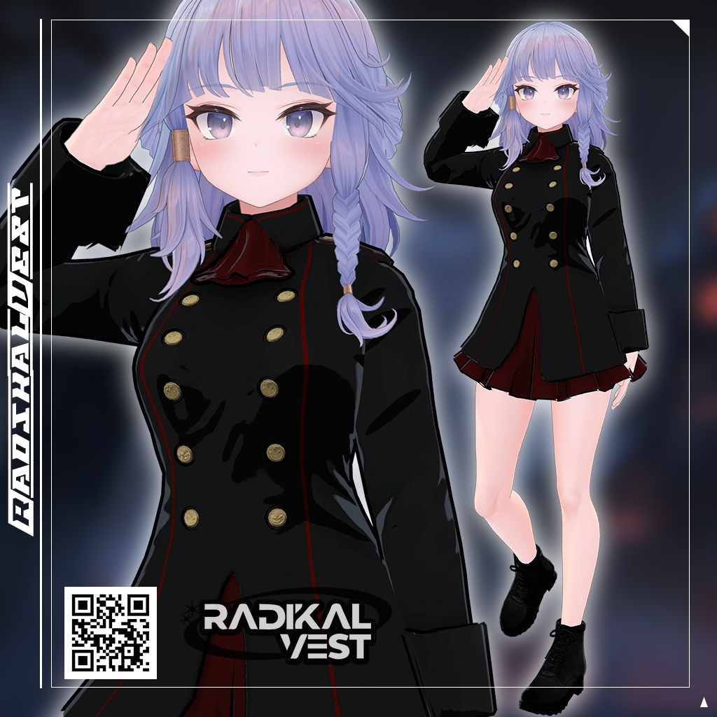 【MARUBODY対応】軍服ワンピースコーデセット/MILITARY UNIFORM ONEPIECE OUTFIT SET