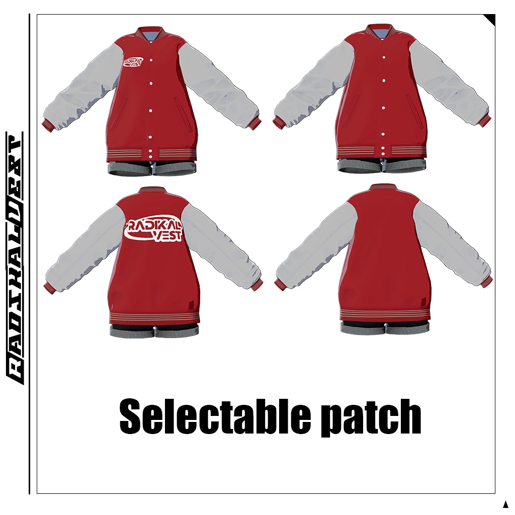 【複数アバター対応】カジュアルスタジャンコーデセット/CASUAL STADIUM JACKET OUTFIT