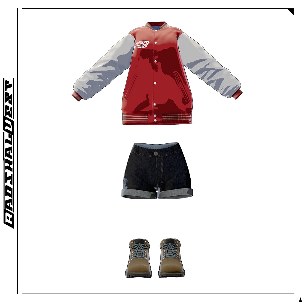 【複数アバター対応】カジュアルスタジャンコーデセット/CASUAL STADIUM JACKET OUTFIT