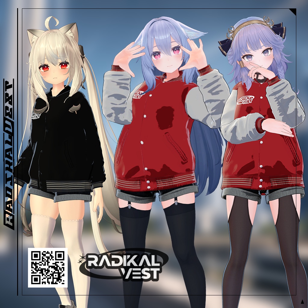 【複数アバター対応】カジュアルスタジャンコーデセット/CASUAL STADIUM JACKET OUTFIT