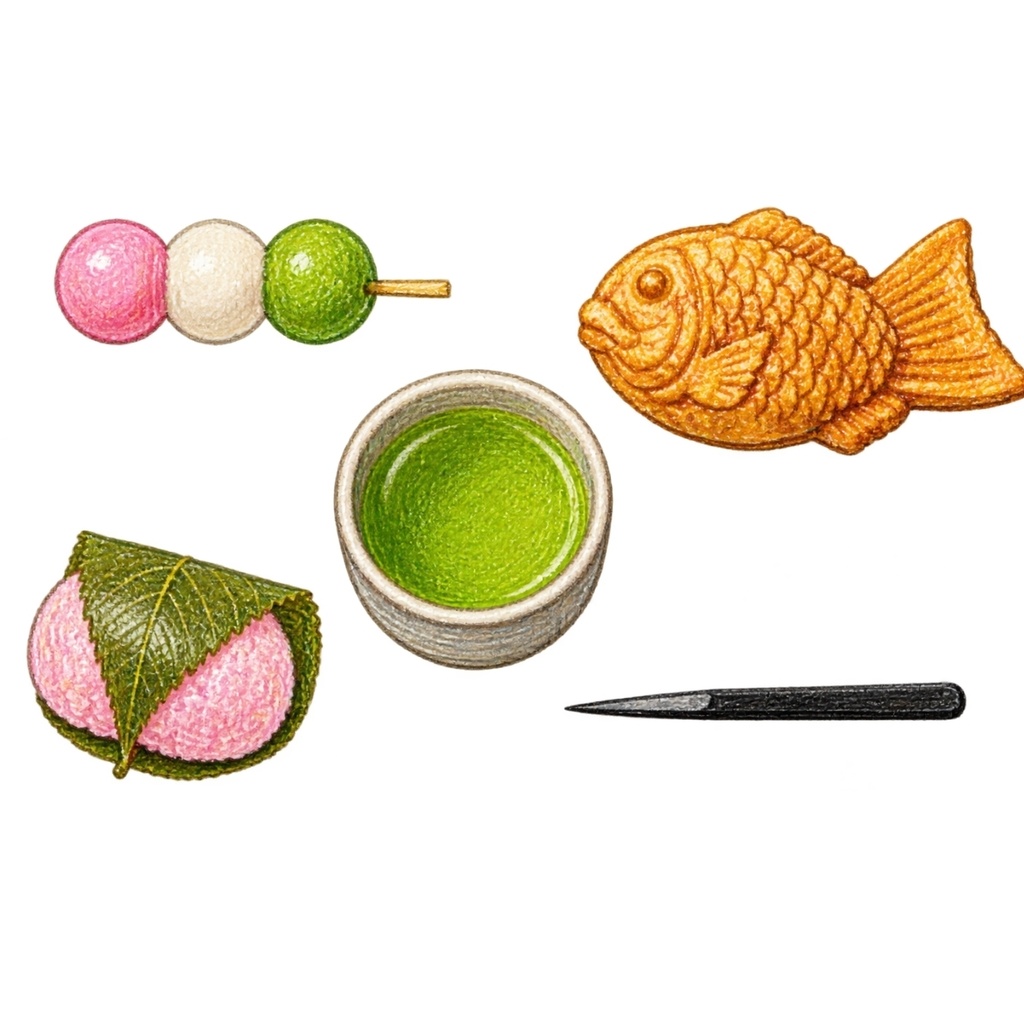 お菓子・デザート・飲み物 イラスト素材集