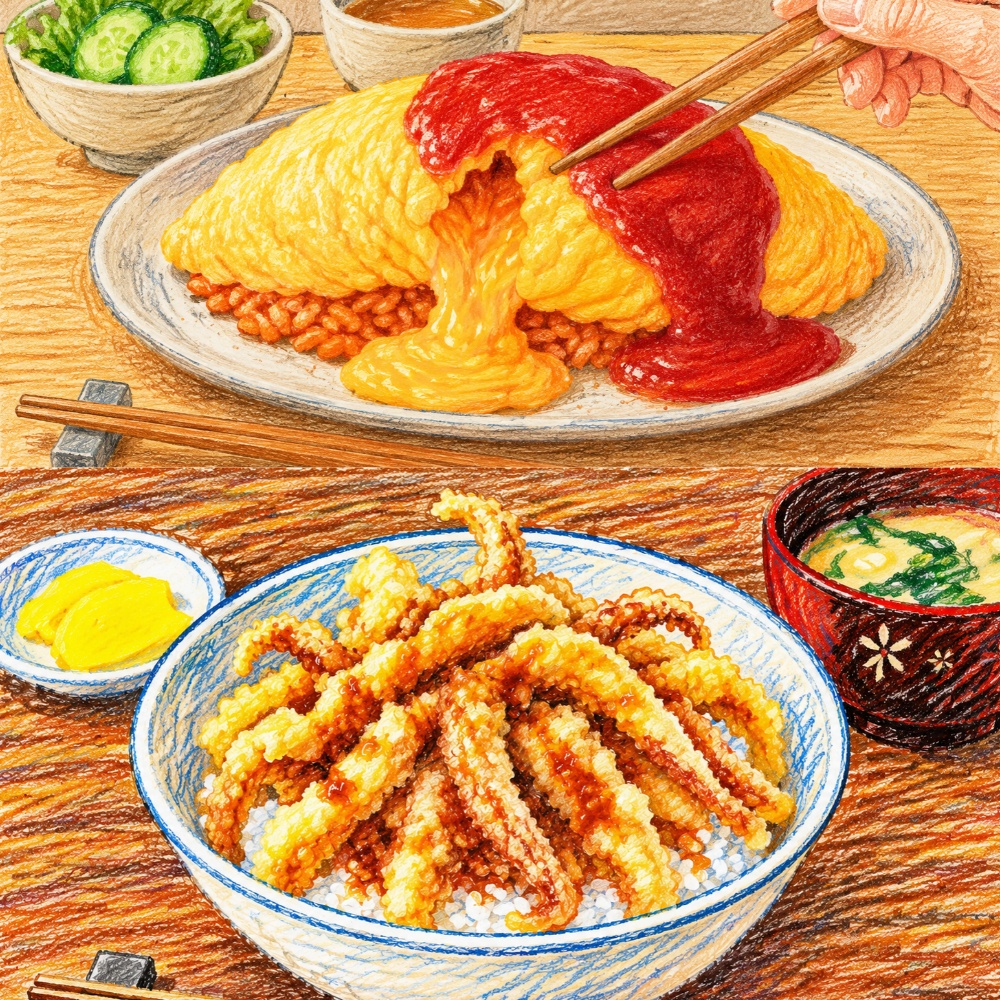 ご飯料理 イラスト素材集
