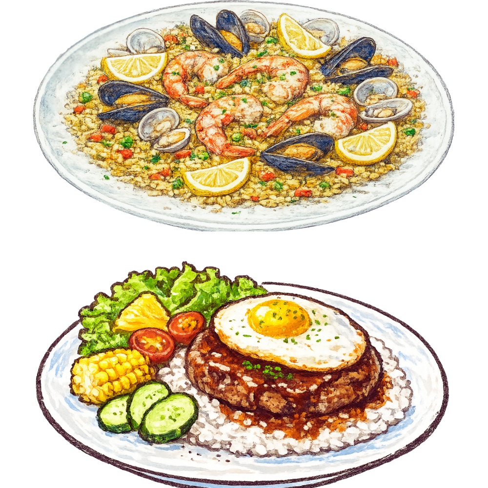 ご飯料理 イラスト素材集