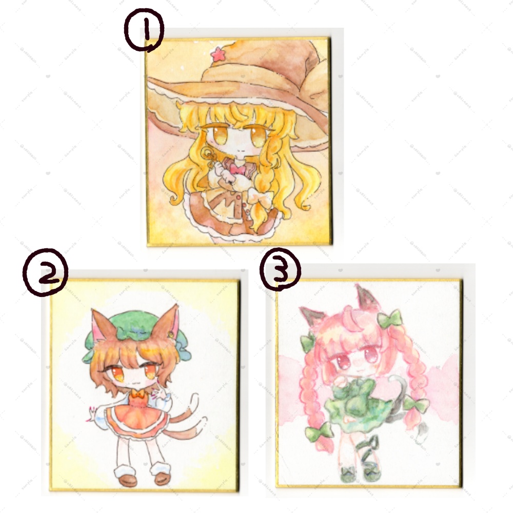 【ミニ色紙】東方キャラクター【かわいい】
