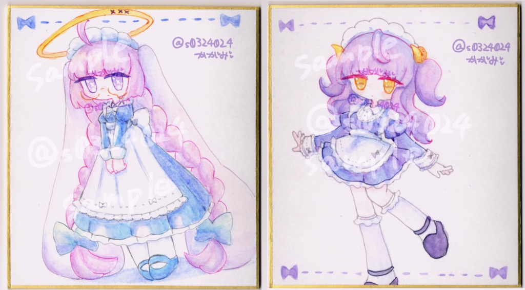 【ミニ色紙】オリジナルちゃんズ【かわいい!】