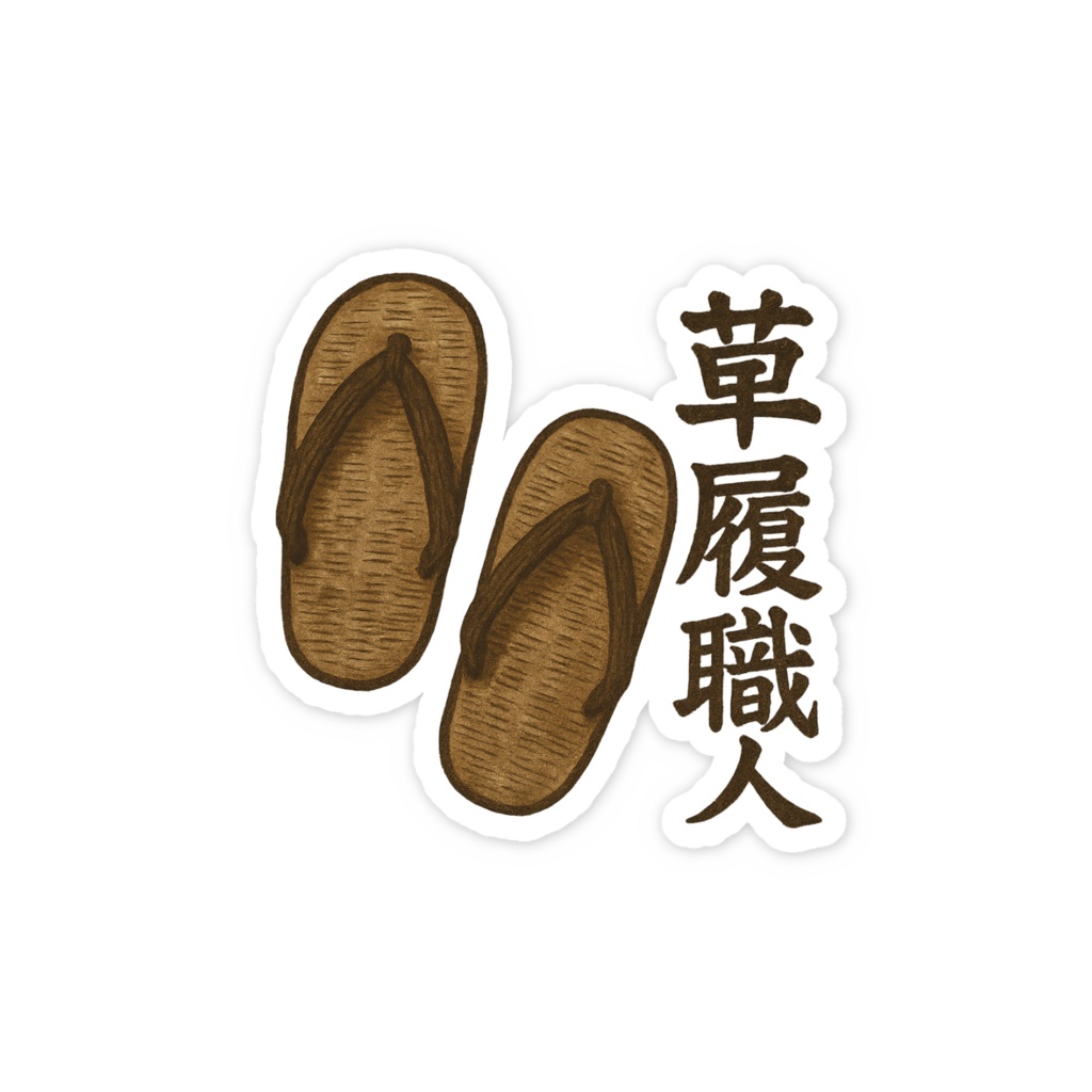 草履職人ステッカー