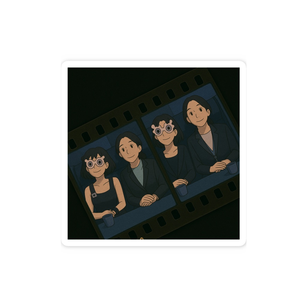 映画館のフイルム風ステッカー