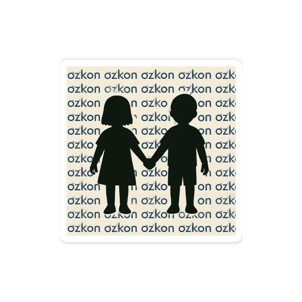 子供の影と MOZUKONステッカー