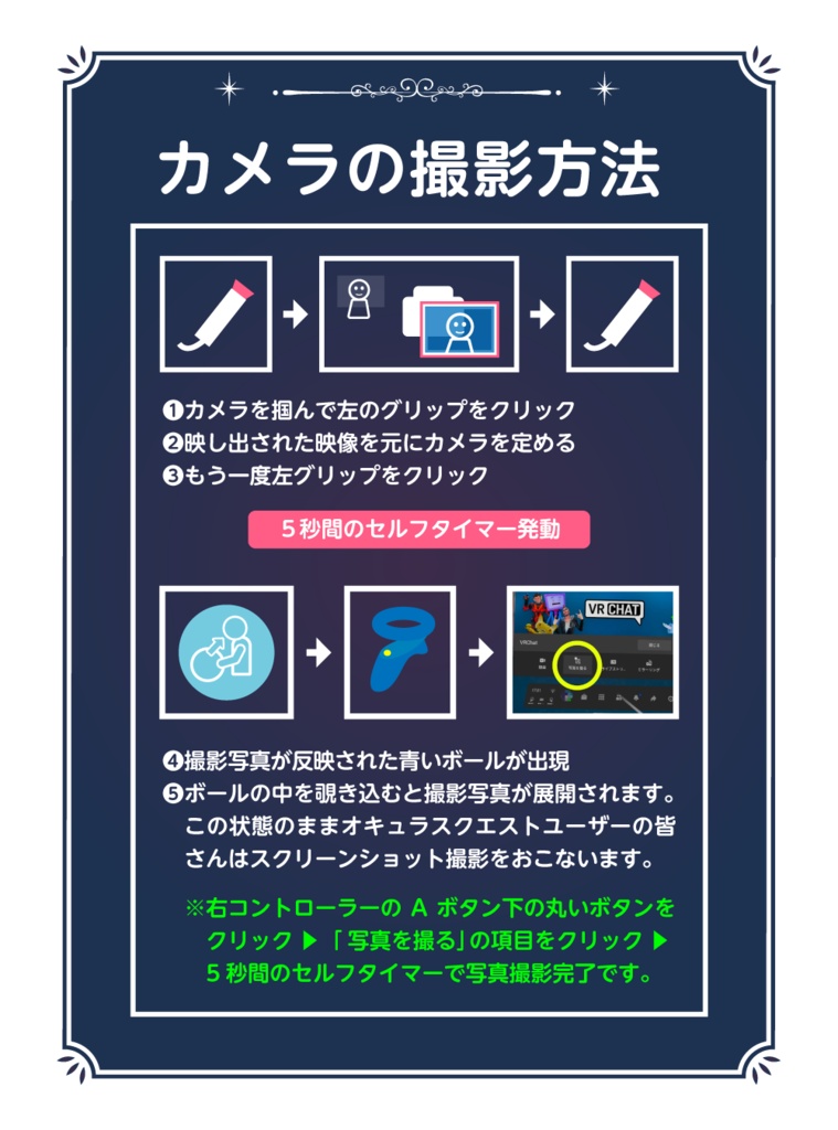 【Quest対応VRChatワールド設置想定】Questカメラシステム