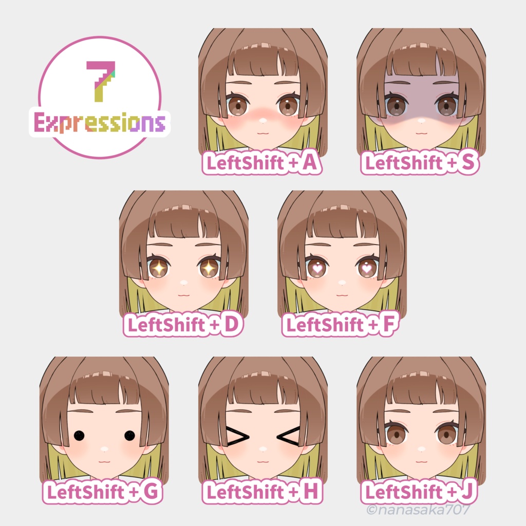 【汎用カスタム】オリジナルTシャツを作れる!女性Live2Dモデル【VTS】