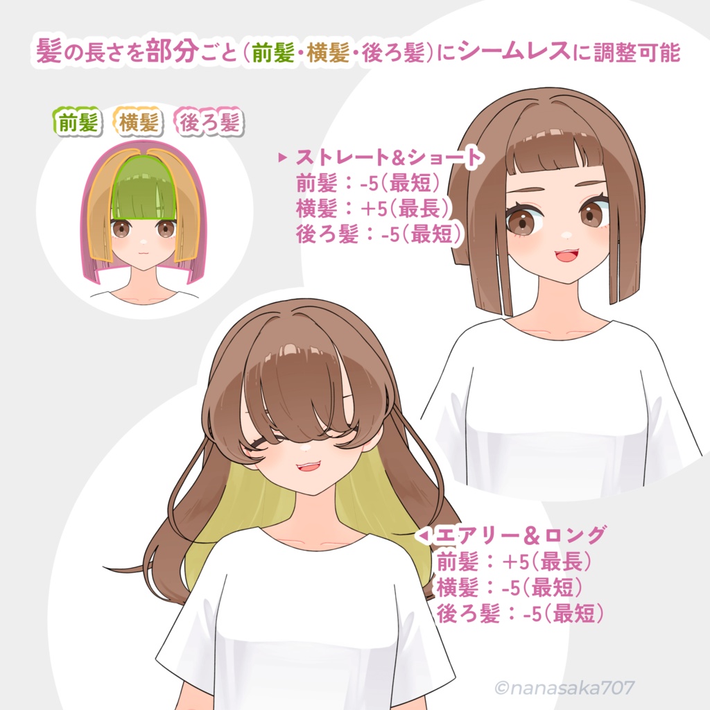 【汎用カスタム】オリジナルTシャツを作れる!女性Live2Dモデル【VTS】