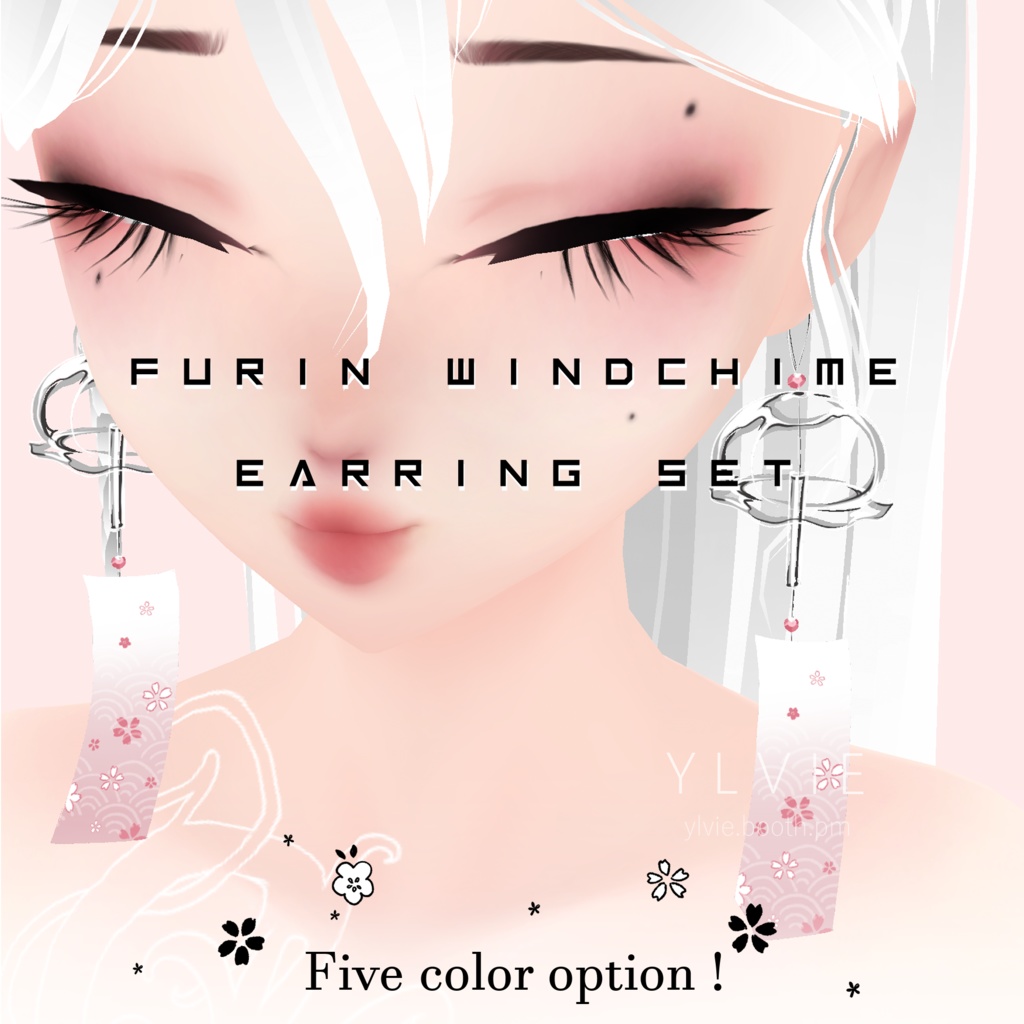 ❤ VRoid Furin Windchime Earring Set 風鈴