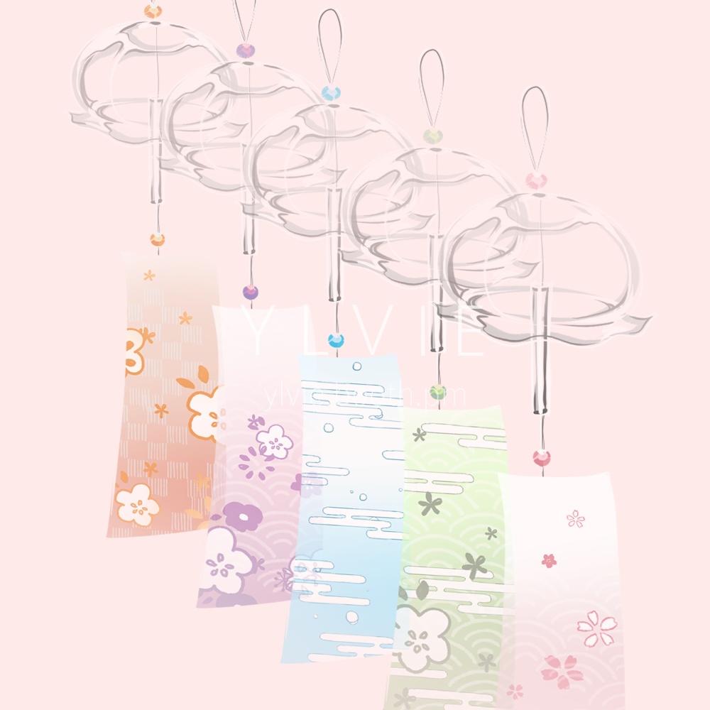 ❤ VRoid Furin Windchime Earring Set 風鈴