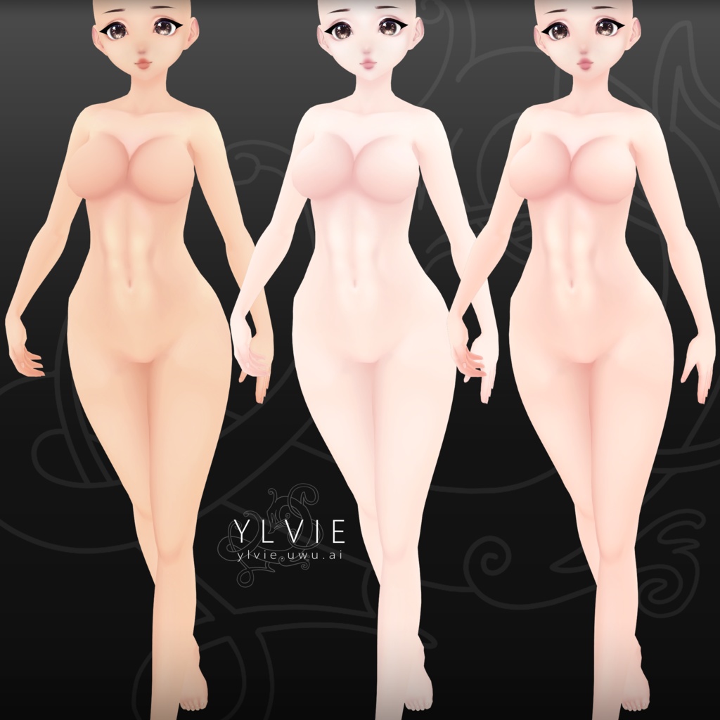 VRoid BODY+FACE skin texture bundle