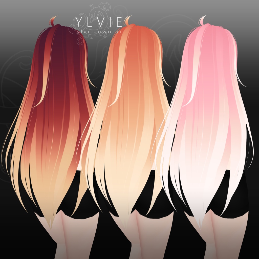 VRoid WINDSWEPT Hairstyle (6 Colors) 髪