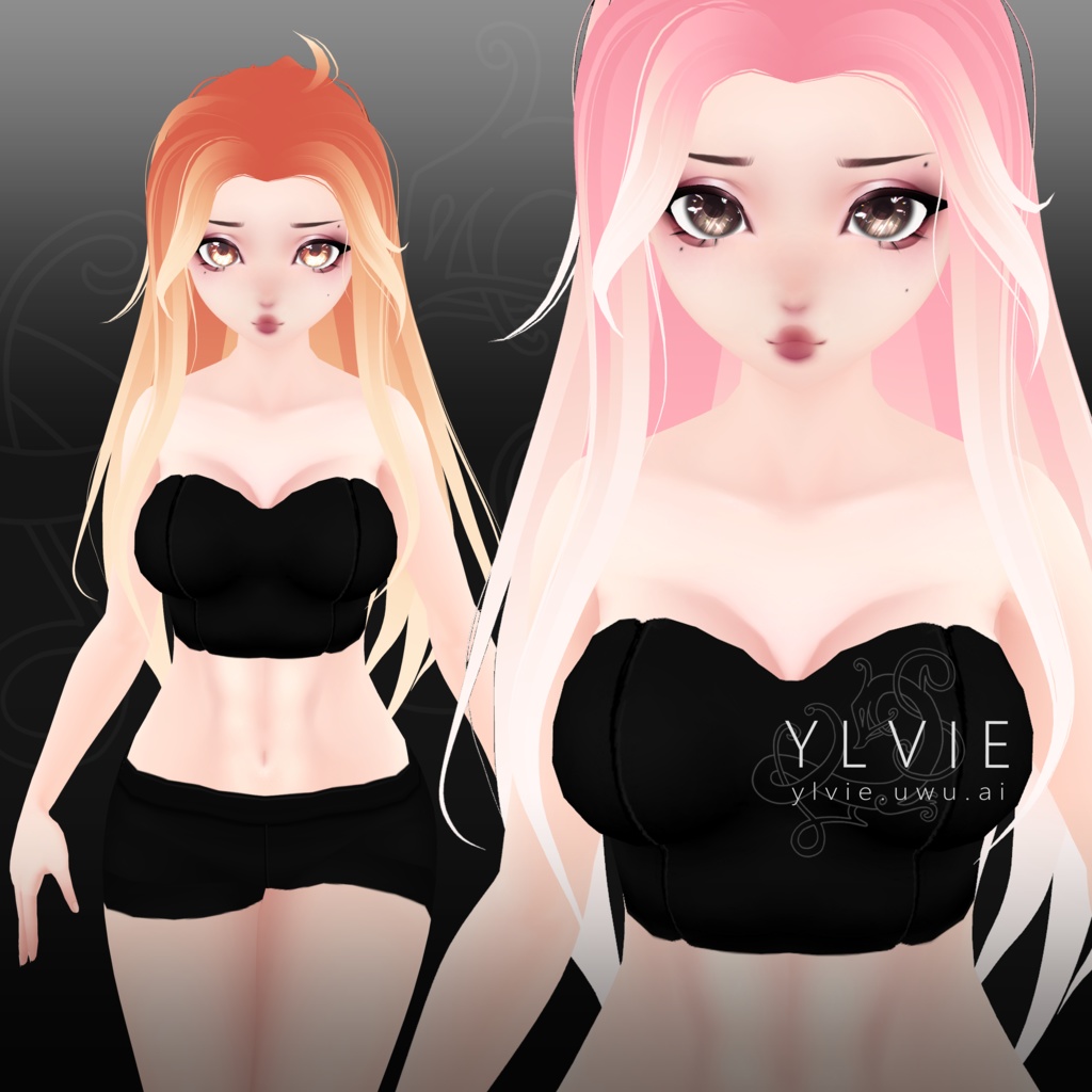 VRoid WINDSWEPT Hairstyle (6 Colors) 髪