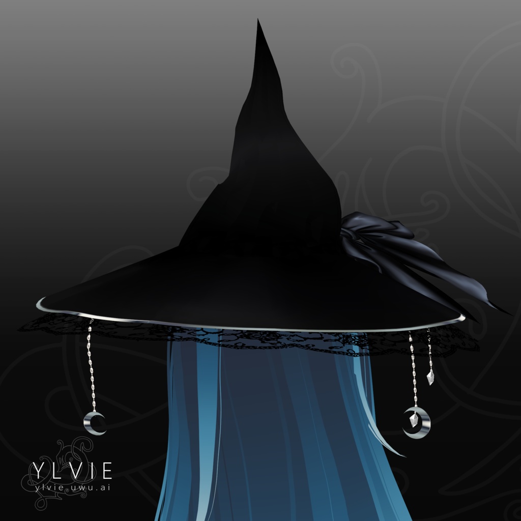 VRoid Dark Lace WITCH Hat