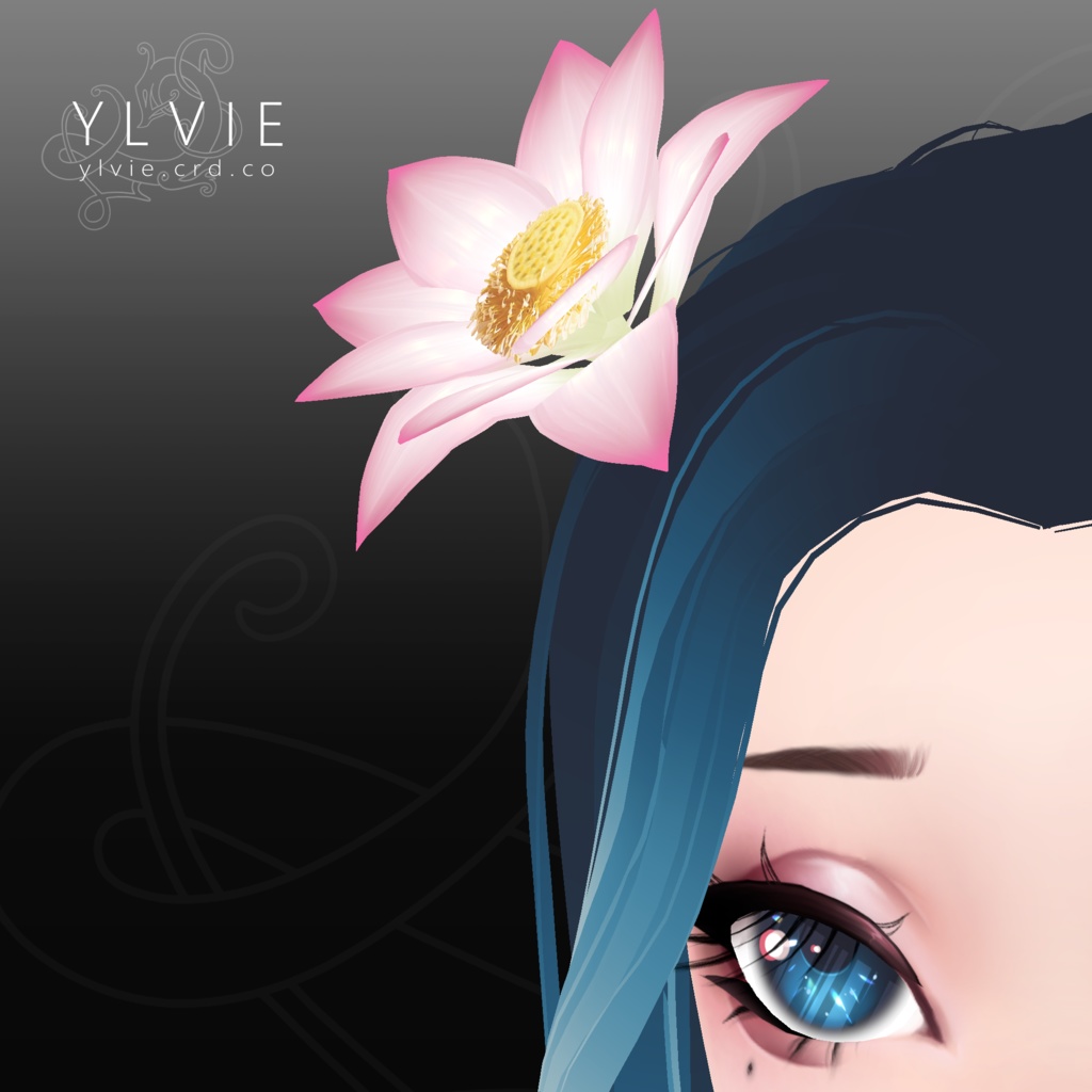VRoid LOTUS Hair Flower Accessory