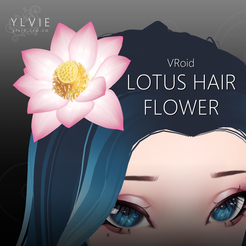 VRoid LOTUS Hair Flower Accessory