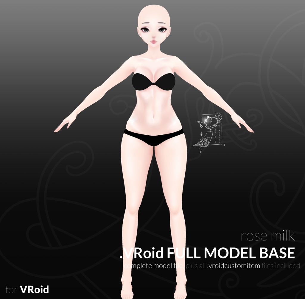 VRoid MODEL BASE . Rose Milk