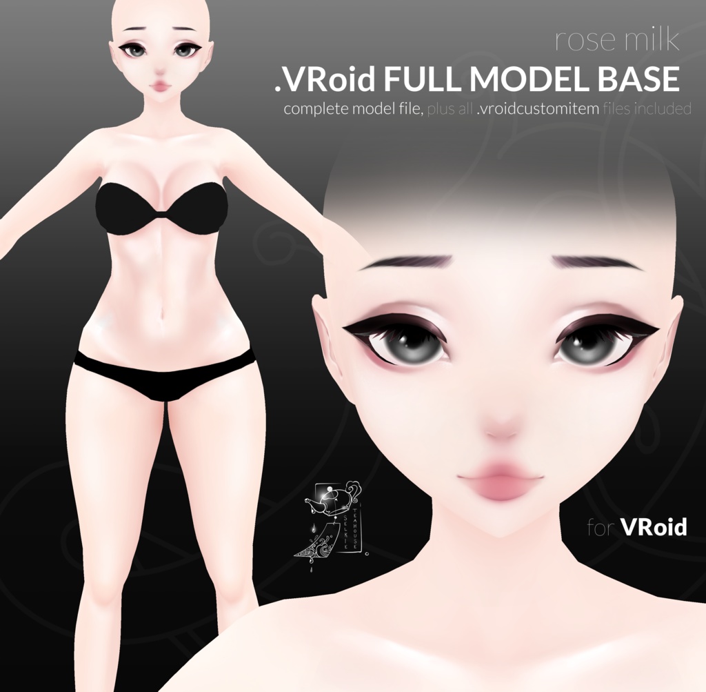 VRoid MODEL BASE . Rose Milk