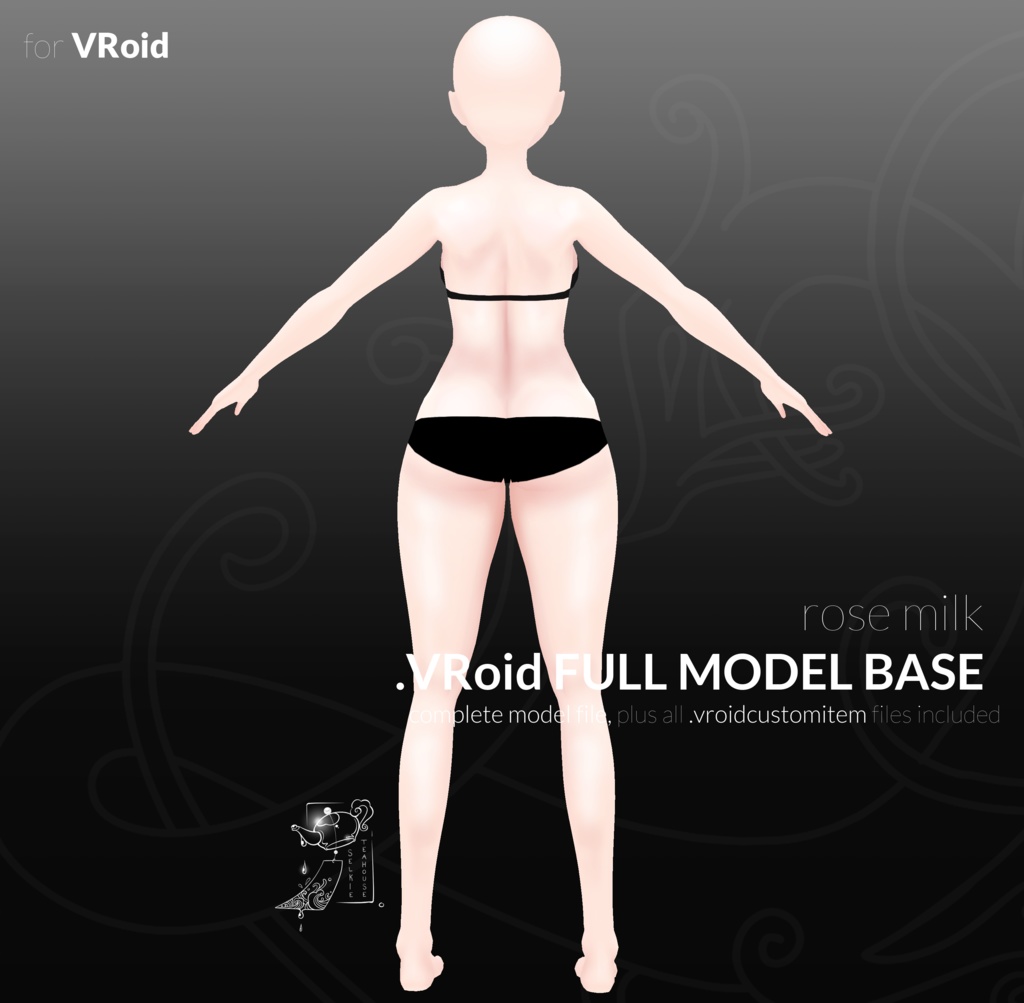 VRoid MODEL BASE . Rose Milk
