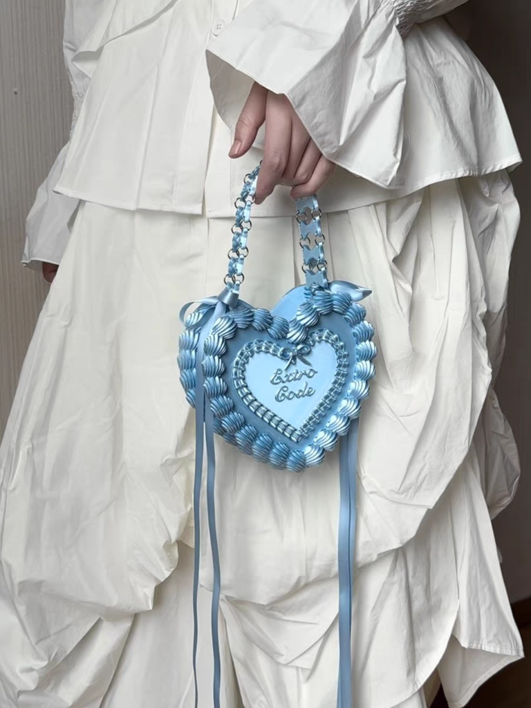 【3Dプリント】ハートケーキバッグ「ExtroCode」|受注生産