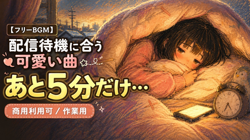 【フリーBGM】「あと5分だけ⋯」ゆったり可愛い朝のBGM|配信待機・作業用