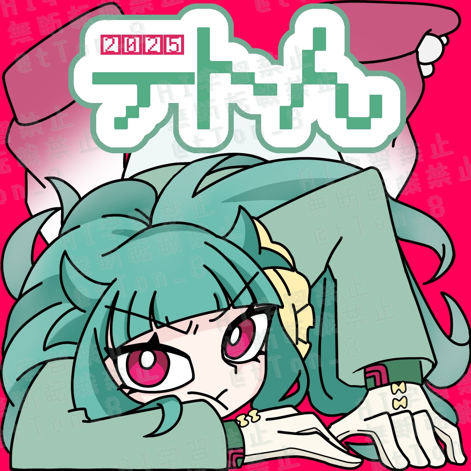 テトん4周年記念　40mm正方形缶バッジ①