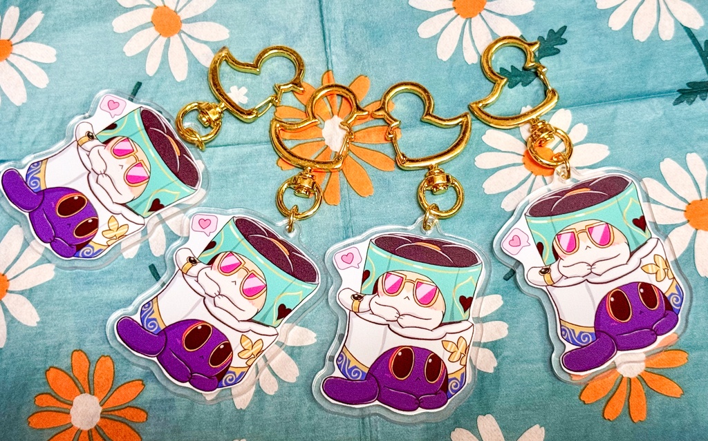 ハニーダイス＆ブルーベリー缶アクリルキーホルダー 