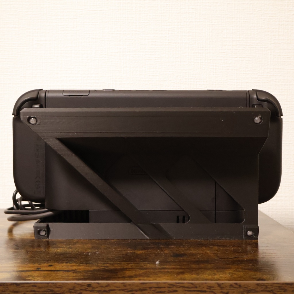 ゲーム機用 斜め横置き ディスプレイスタンド【ソフト15枚収納 / Switch 2互換】